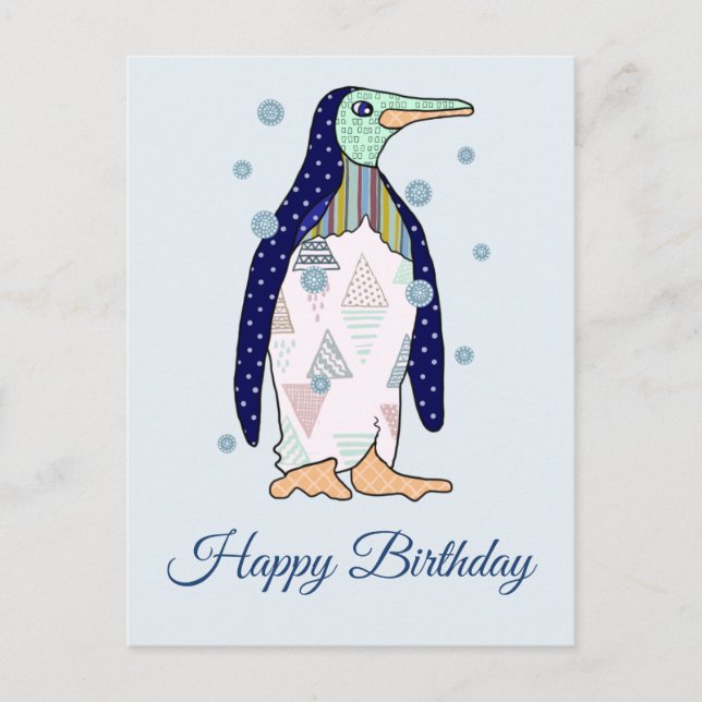Musterpinguin Geburtstag Postcard (Front)