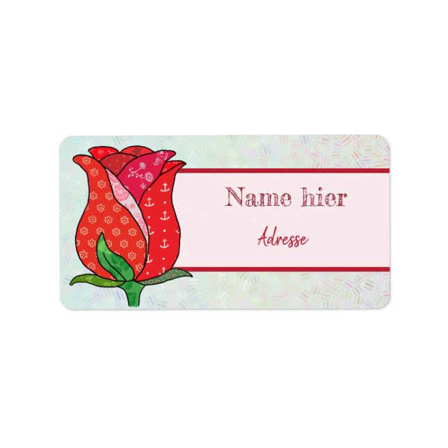 Musterrose Label (Front)