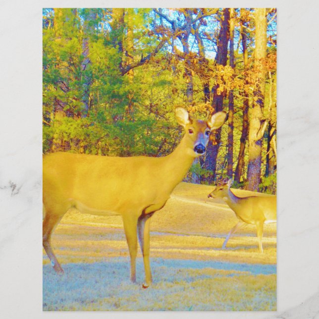 Musturd Coloured Deer with light blue (Front)