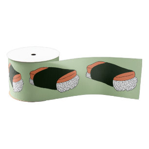 Musubi Sushi Hawaiian Food Pattern Grosgrain Ribbon