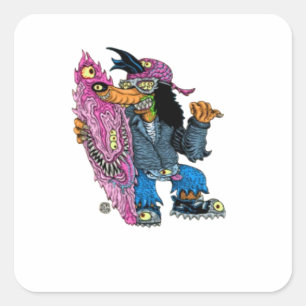 Mutant Friends Square Sticker