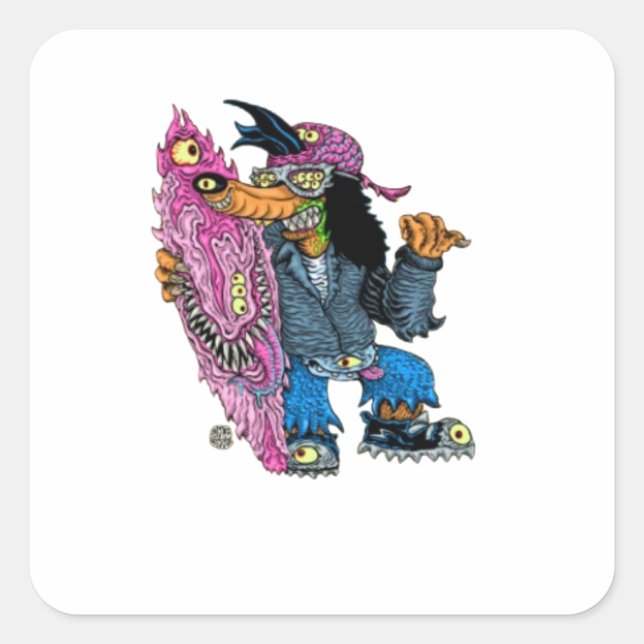 Mutant Friends Square Sticker (Front)