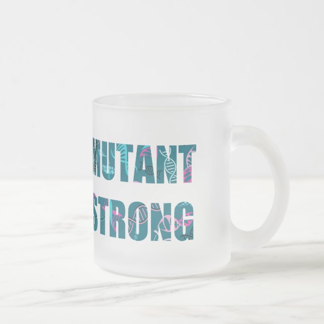 Mutant Strong Helix DNA Frosted Glass Coffee Mug (Right)