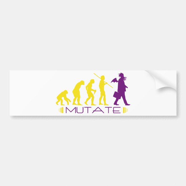mutatepurple bumper sticker (Front)