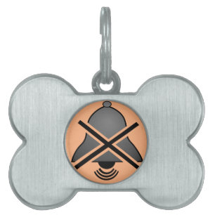 Mute Button Symbol Dog ID Pet Tag