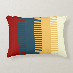 Mute Red Blue Yellow White Grey Unique Pattern Decorative Cushion