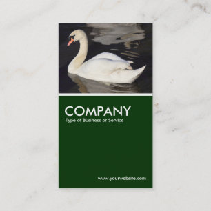 Mute Swan - Dark Green Business Card