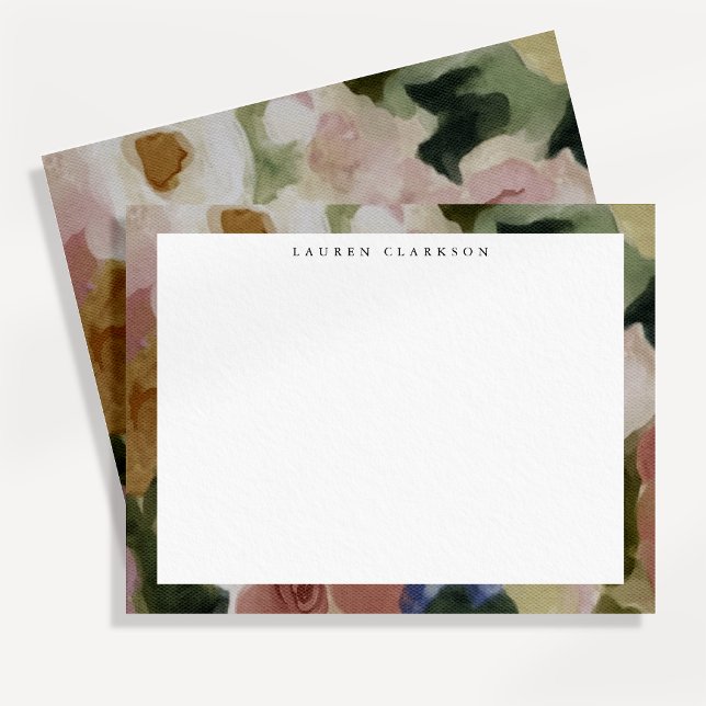 Muted Autumn Floral Painting Note Card (Creator Uploaded)