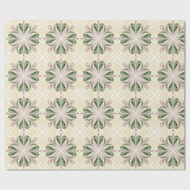 Muted Bloom Wrapping Paper (Flat)