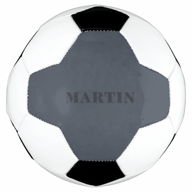muted blue, ash blue custom name  football (Front)