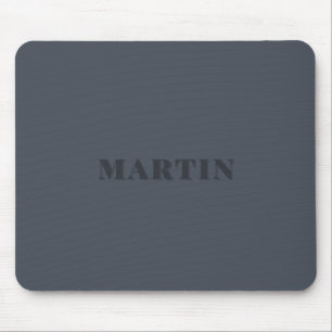 muted blue, ash blue custom name  mouse mat