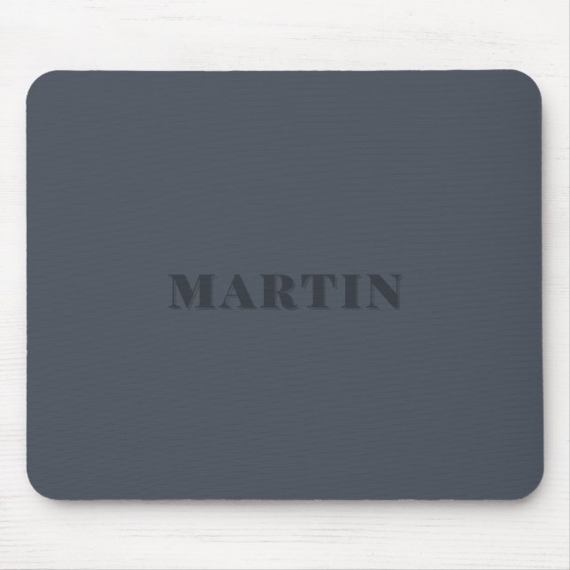 muted blue, ash blue custom name  mouse mat (Front)