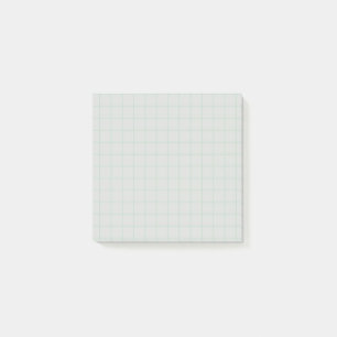 Muted Blue Chequered Pattern Subtle Grid Design Post-it Notes