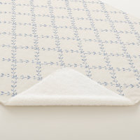 Muted Blue Floral Trellis Block Print Pattern