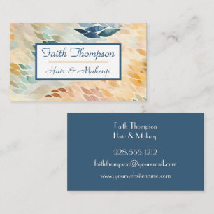 Muted Boho Gold Pattern Hair Stylist Business Card