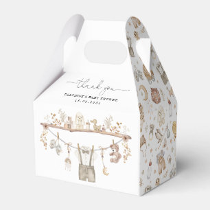 Muted Boho Nursery Clothes Toys Boy Baby Shower Favour Box