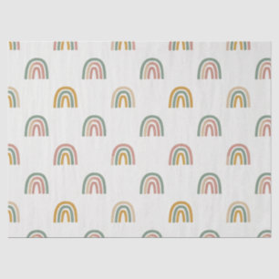 Muted boho rainbow scandi pattern tissue paper