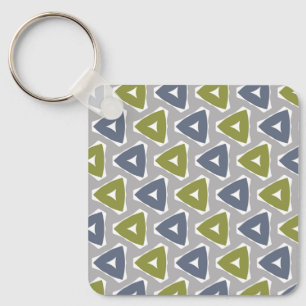Muted Boho Triangle Keychain