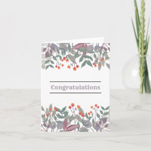 Muted Botanical Congratulations Greeting Card
