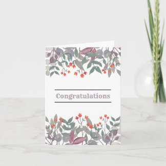 Muted Botanical Congratulations Greeting Card