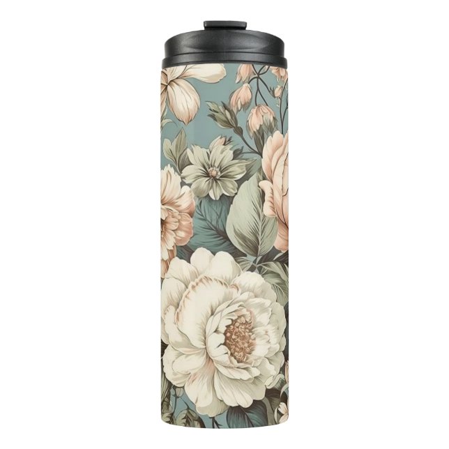 Muted Botanical Dream Thermal Tumbler (Front)