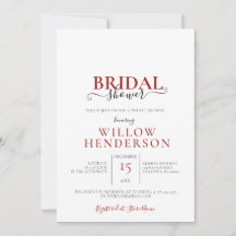 Muted Botanical Leaves Wedding Shower Invitation