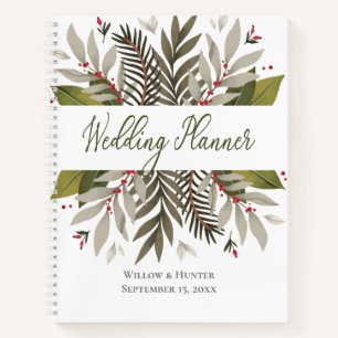 Muted Botanicals Wedding Planner Notebook
