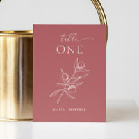 Muted Brick Red Olive Wedding | Fall Botanical