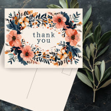 Muted Chic Florals CUSTOM THANK YOU