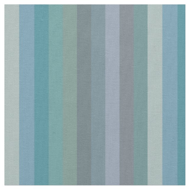 Muted Coastal Blues & Sage Neutrals Fabric (Close Up)