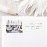Muted Coastal Boats at Harbour Seascape Address