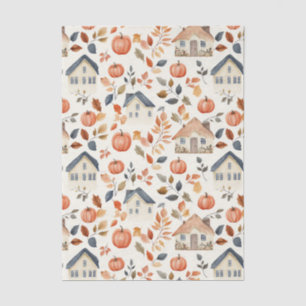 Muted coloured fall themed tissue paper