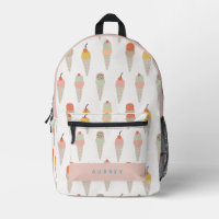 Muted Colourful Ice Cream Pattern Pink