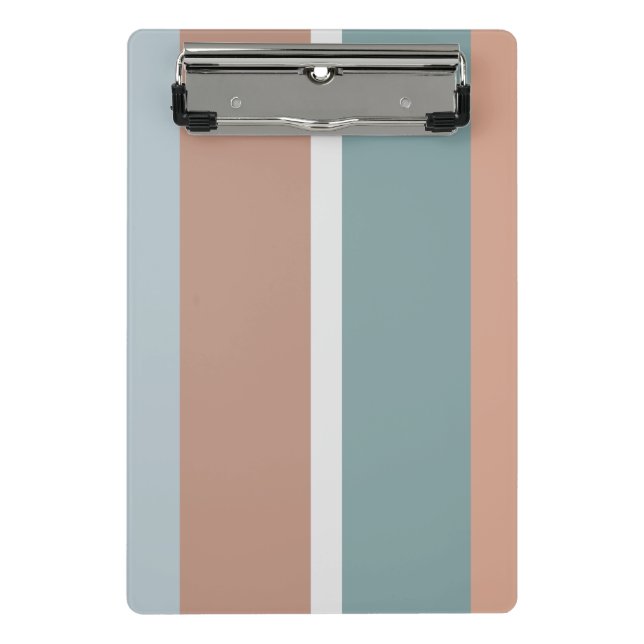 Muted colours stripes mini clipboard (Front)