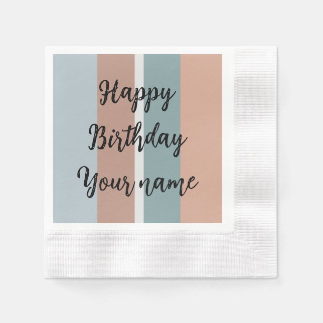 Muted colours stripes napkin (Front)