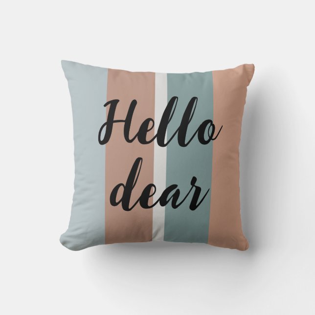 Muted colours stripes throw pillow (Front)
