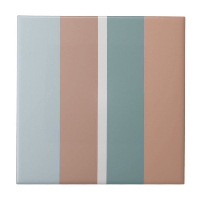 Muted colours stripes tile (Front)