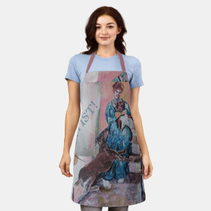 muted colours very soft like Monet painting  Apron