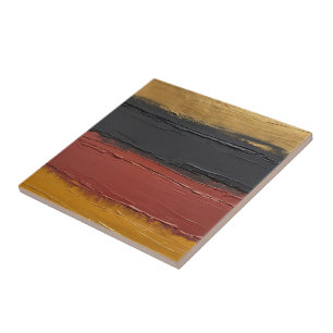 muted copper,  gold ochre, marsala, and charcoal tile