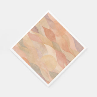 Muted Desert Sunset Abstract Paper Napkins