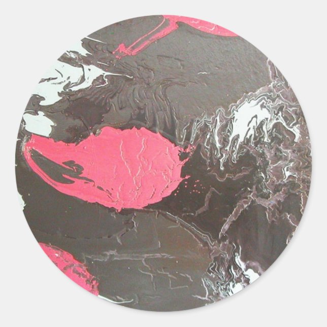 Muted Drip Orbs Classic Round Sticker (Front)