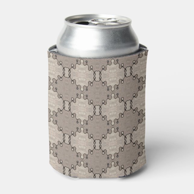 Muted Earth Toned Pattern  Can Cooler (Can Front)