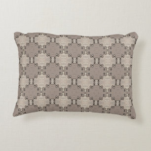 Muted Earth Toned Pattern Decorative Cushion