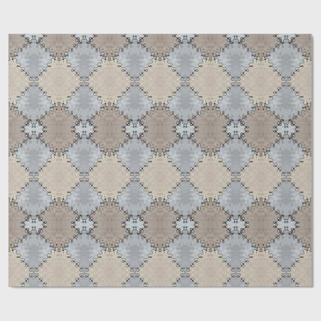 Muted Earth Toned Pattern Wrapping Paper (Flat)