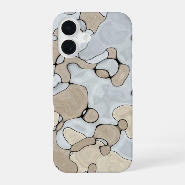 Muted Earth Tones iPhone 16 Case (Back)