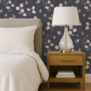 Muted Elegance: Botanical Pattern Wallpaper