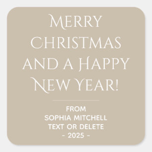 Muted Elegance Calm Stone Christmas Sticker