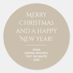 Muted Elegance - Calm Stone Christmas Sticker
