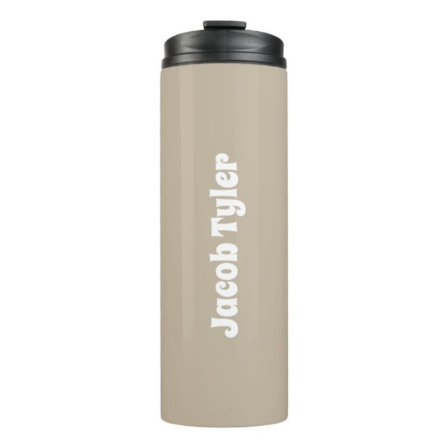 Muted Elegance - Calm Stone Customisable  Thermal Tumbler (Front)