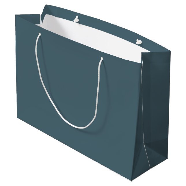 Muted Elegance - Large Slate Blue Gift Bag (Back Angled)